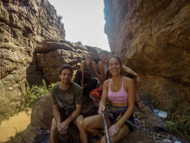 Climbing in Badami with Chilean friends Climbing in Badami with Chilean friends