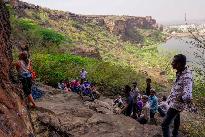 Visitors while climbing Visitors while climbing