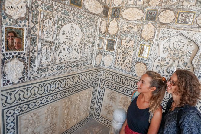 The Sheesh Mahal (Glass Palace) at Amer Fort The Sheesh Mahal (Glass Palace) at Amer Fort