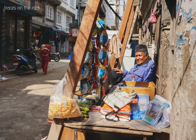 Street vendor in Kathmandu Street vendor in Kathmandu