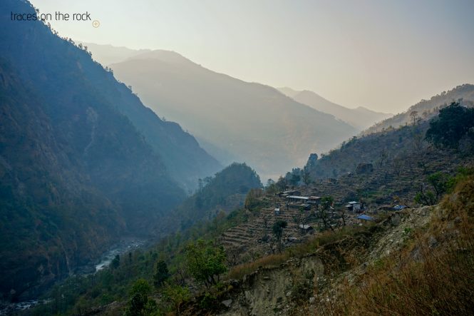 Manaslu Trek - Landscape between Lapubesi and Khorlabesi Manaslu Trek - Landscape between Lapubesi and Khorlabesi