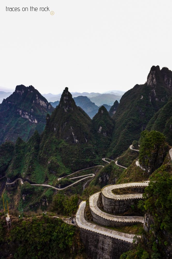 Winding roads of Tianmen Mountain