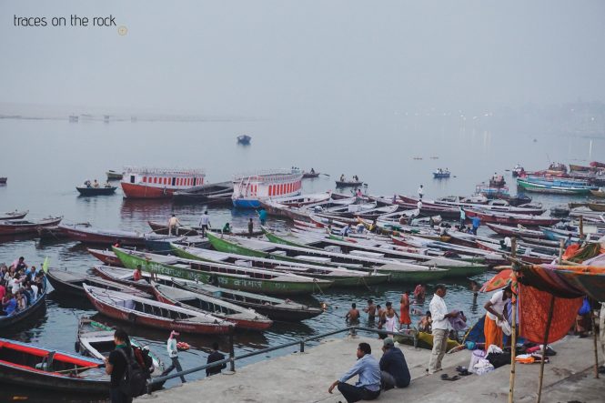 Scenes from a ghat at the Ganga River Scenes from a ghat at the Ganga River